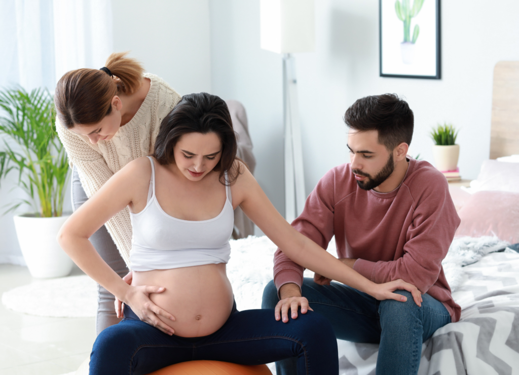 Example of doula helping out a mom